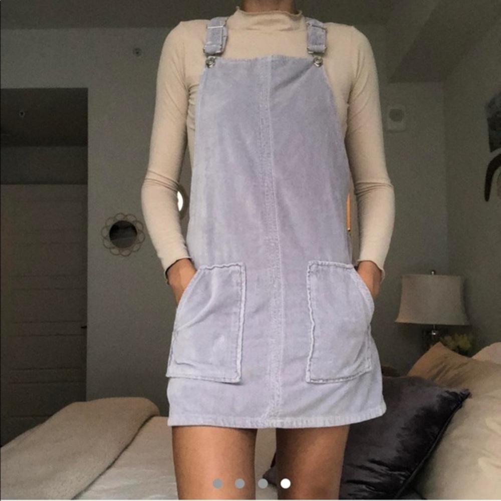 TOPSHOP moto violet purple dress overall size 4 - Picture 5 of 5